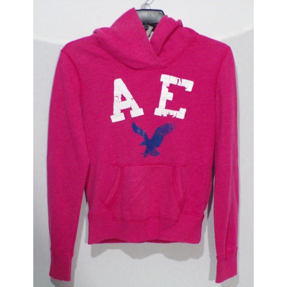 Vintage American Eagle Pink Hoodie Small Y2K